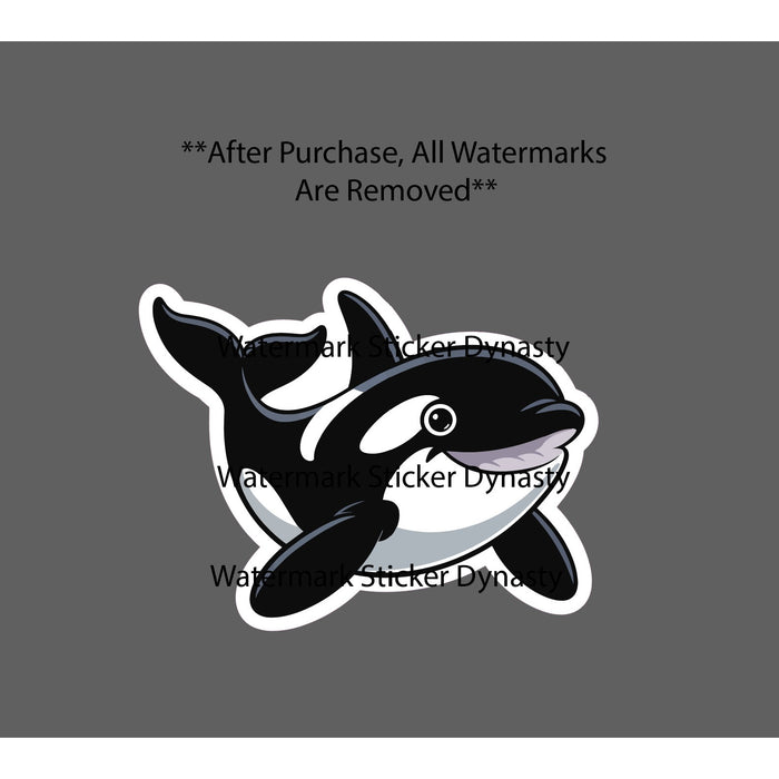 Killer Whale Sticker Waterproof Decal Orca Animal Ocean Beach Kawaii Gift NEW