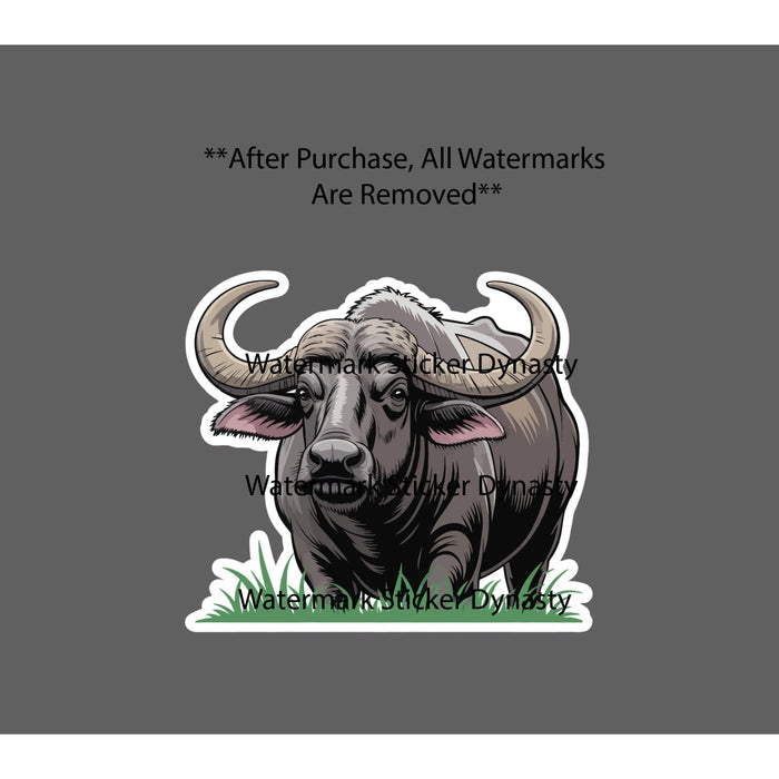 Water Buffalo Sticker Waterproof Decal Animal Outdoor Wildlife Hunting Gift NEW