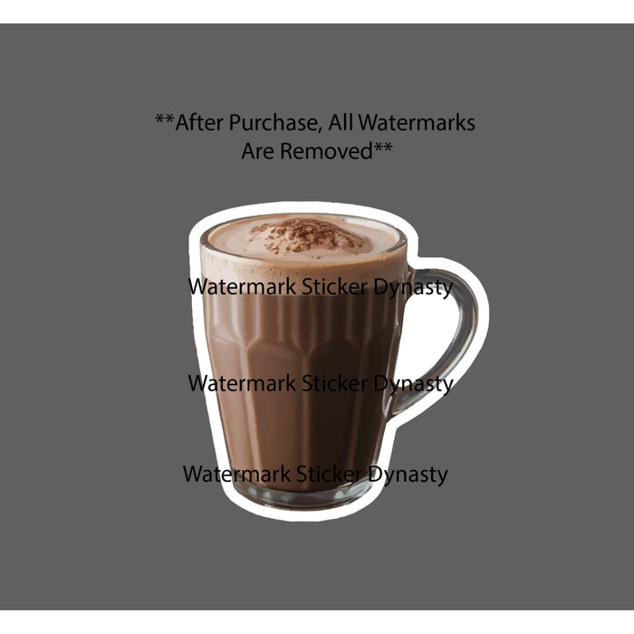 Hot Chocolate Sticker Waterproof Decal Drink Food Seasons Home Gift NEW