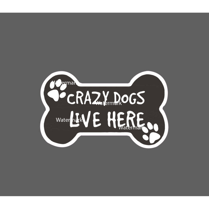 Crazy Dogs Sticker Bone Waterproof NEW