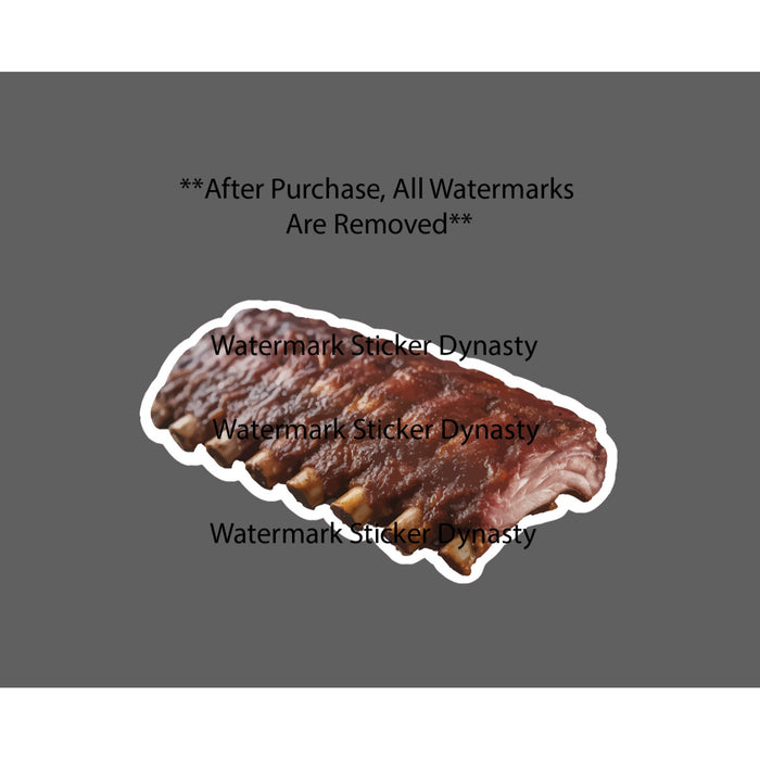 Ribs Sticker Waterproof Decal BBQ Barbeque Smoker Smoked Meat Gift NEW