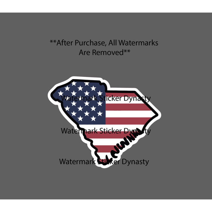 South Carolina Sticker Waterproof Decal State USA Flag American Gift NEW