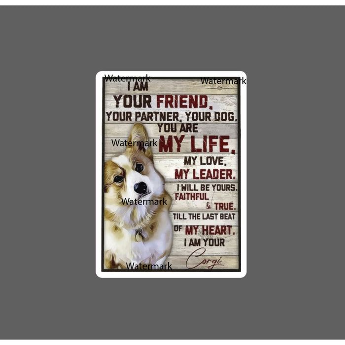 Corgi Sticker Family Love Waterproof NEW