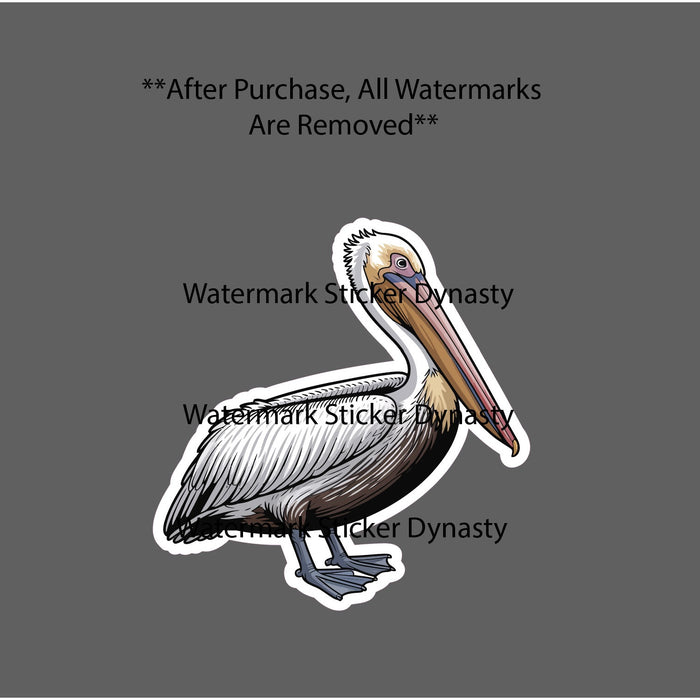 Pelican Sticker Waterproof Decal Bird Animal Wildlife Beach Ocean Gift NEW