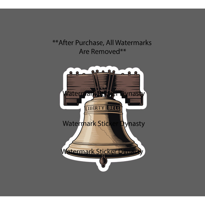 Liberty Bell Sticker Waterproof Decal Travel Freedom America Philadelphia NEW