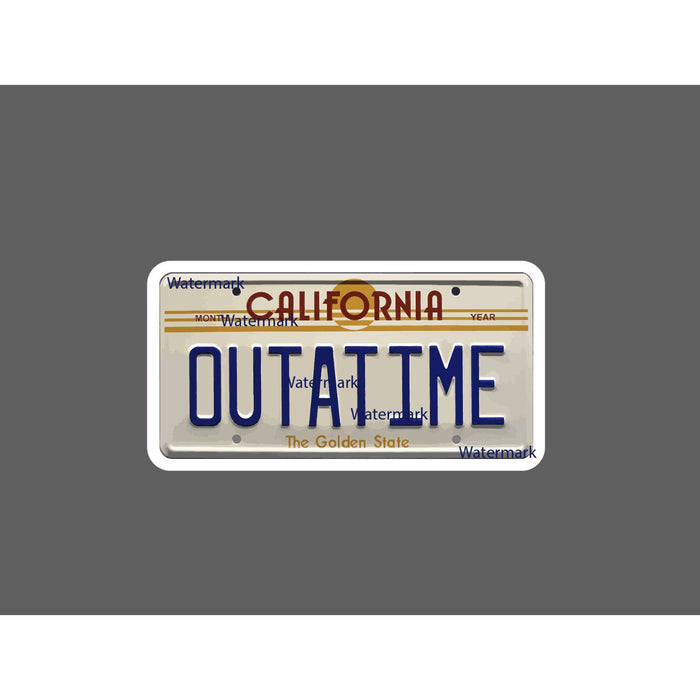 California Plate Sticker Retro Beach NEW