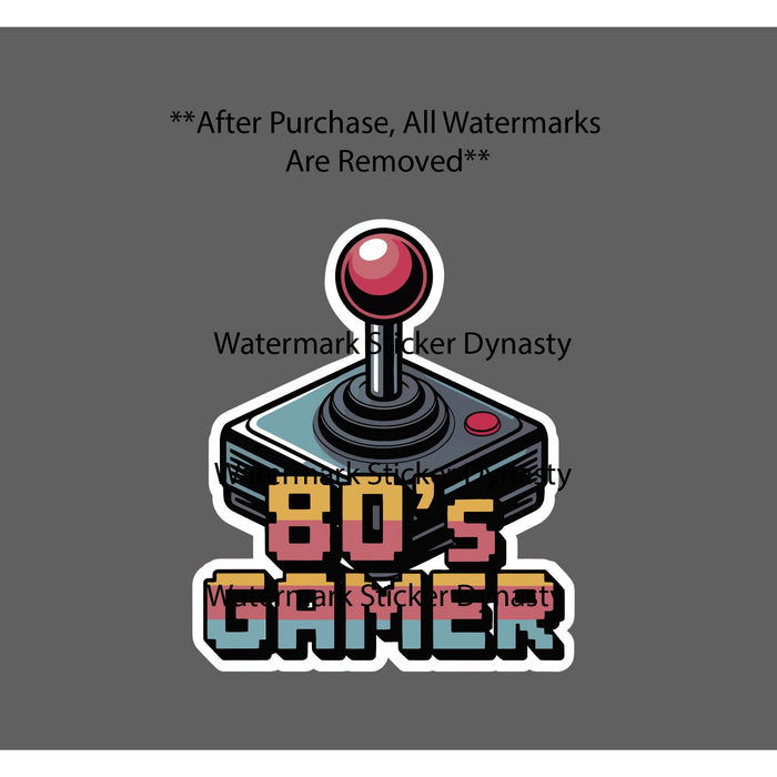 80's Gamer Sticker Waterproof Decal Videogames Gaming Retro Vintage Gift NEW