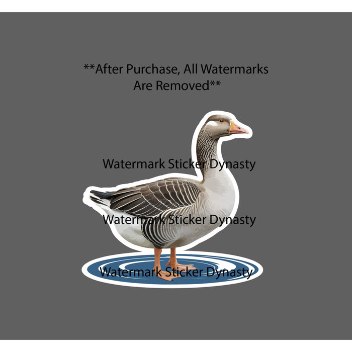 Goose Sticker Waterproof Decal Animal Lake River Outdoor Nature Wild Gift NEW