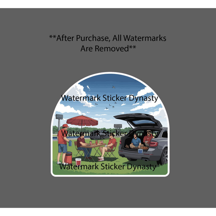 Tailgating Sticker Waterproof Decal Football Gameday College Sports Gift NEW