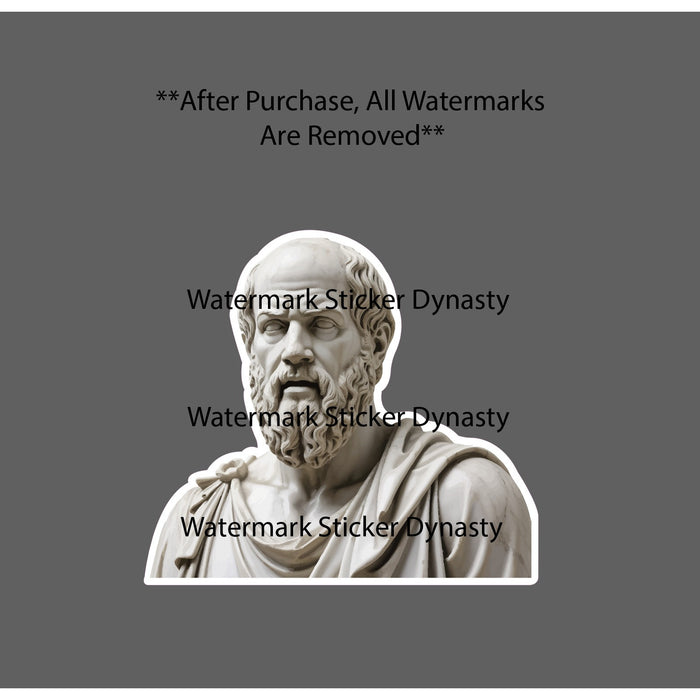 Socrates Sticker Waterproof Decal Greek Philosopher Marble Statue Gift NEW