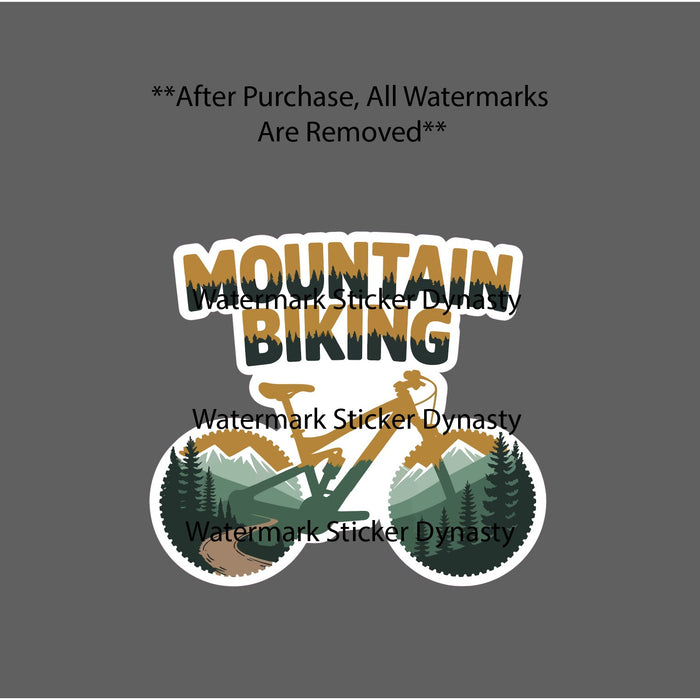Mountain Biking Sticker Waterproof Decal Outdoor Nature Wild Travel Gift NEW
