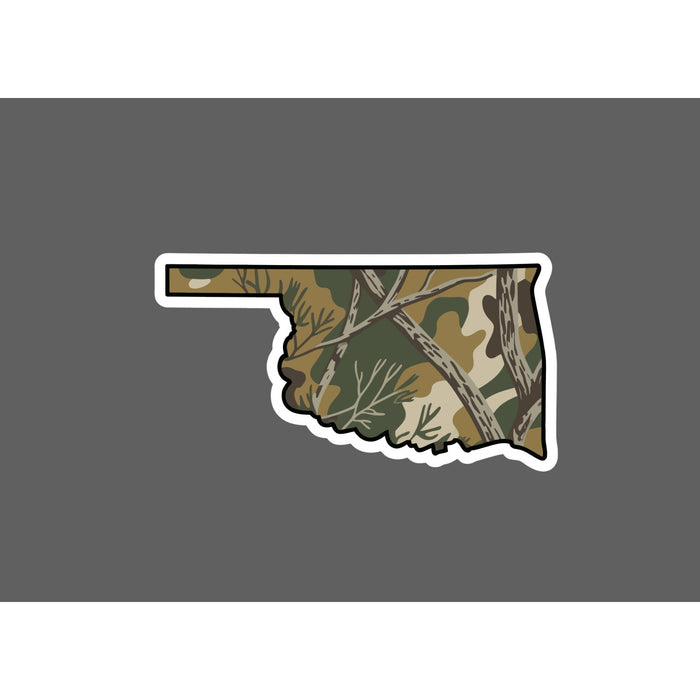 Oklahoma Camo Sticker Waterproof Decal State Outdoor Woods Hunting Gift NEW