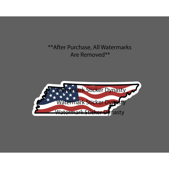 Tennessee Sticker Waterproof Decal USA Flag America Patriotic State Gift NEW