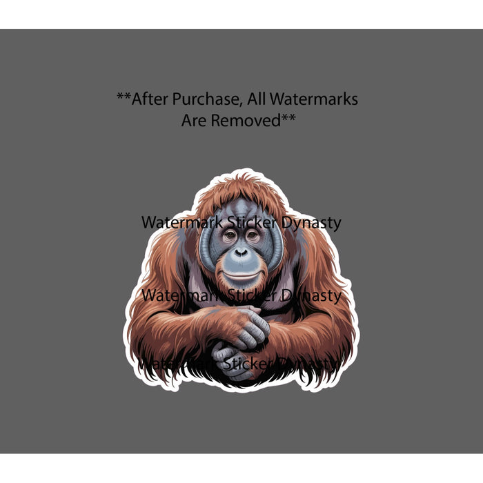 Orangutan Sticker Waterproof Decal Monkey Primate Zoo Animal Wildlife Gift NEW