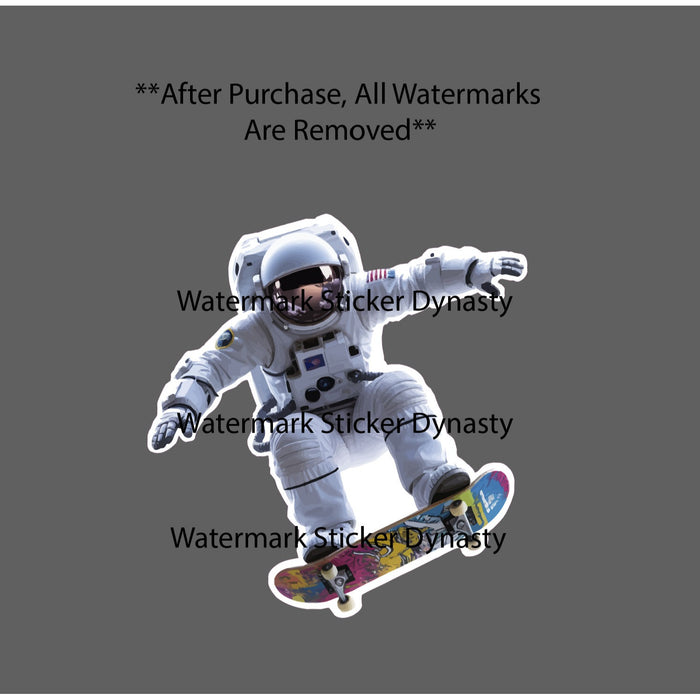 Astronaut Skateboarder Sticker Waterproof Decal Space Galaxy Gift NEW