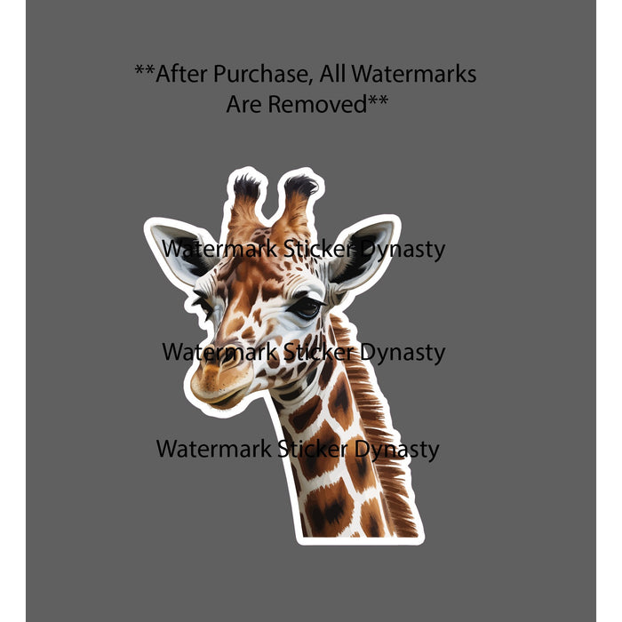 Giraffe Sticker Animal Wildlife Cute Outdoor Gift Home Decor Waterproof NEW