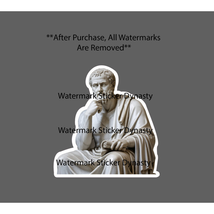 Aristotle Sticker Waterproof Decal Marble Statue Philosophy Greece Gift NEW