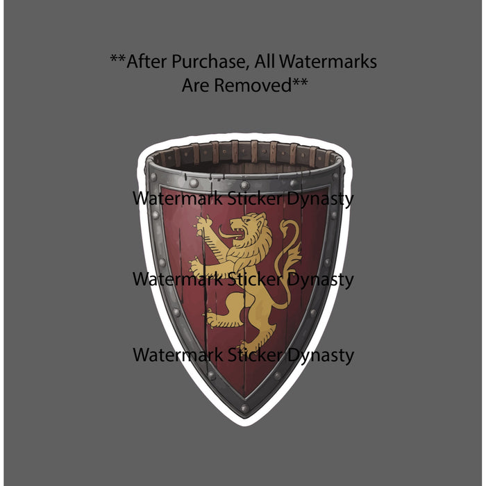 Medieval Kite Shield Sticker Waterproof Decal Military War History Gift NEW