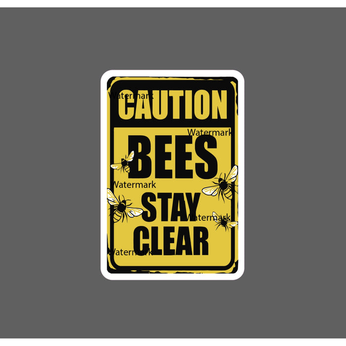 Bees Sticker Caution Honey Waterproof NEW