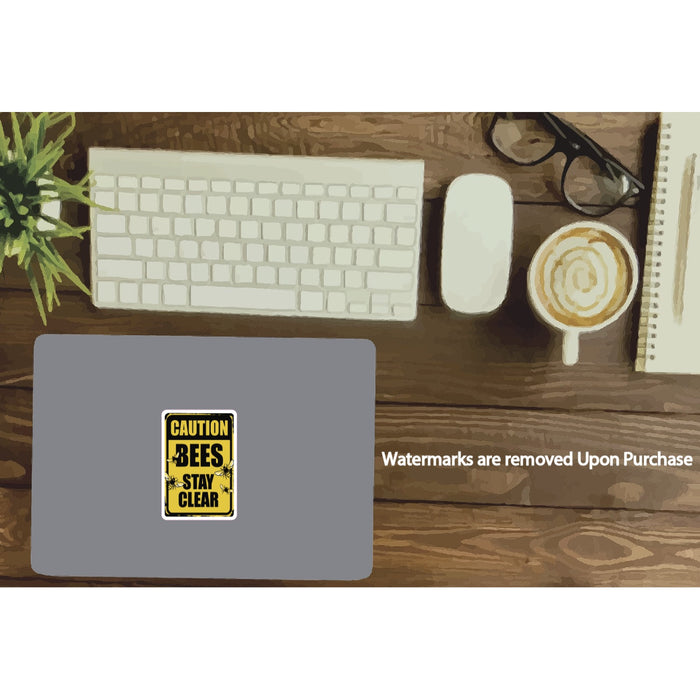 Bees Sticker Caution Honey Waterproof NEW