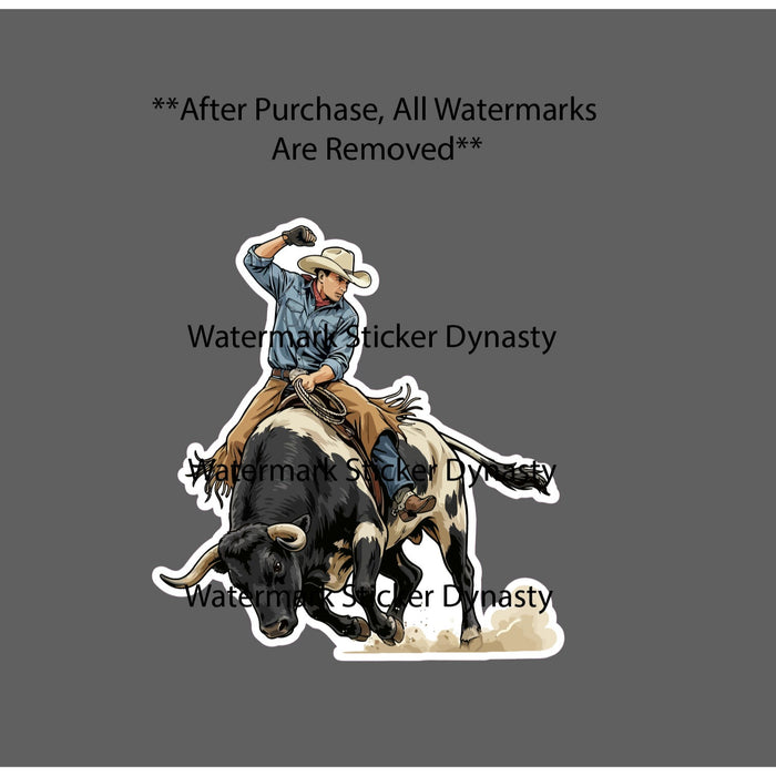 Bull Rider Sticker Waterproof Decal Rodeo Country Western Cowboy Gift NEW