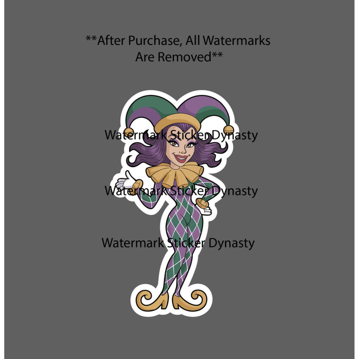 Clown Woman Sticker Waterproof Decal Jester Character Superhero Villain Gift NEW
