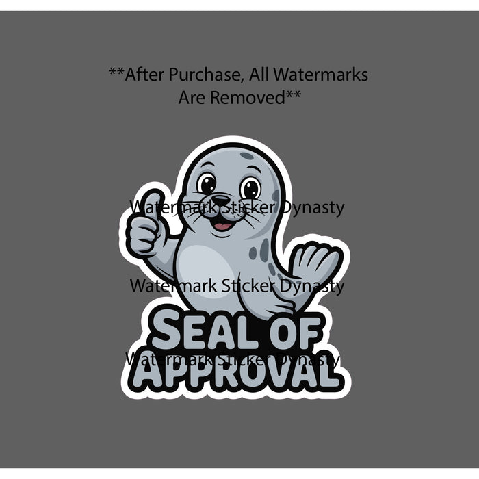 Seal Of Approval Sticker Waterproof Decal Animal Cute Kawaii Funny Gift NEW