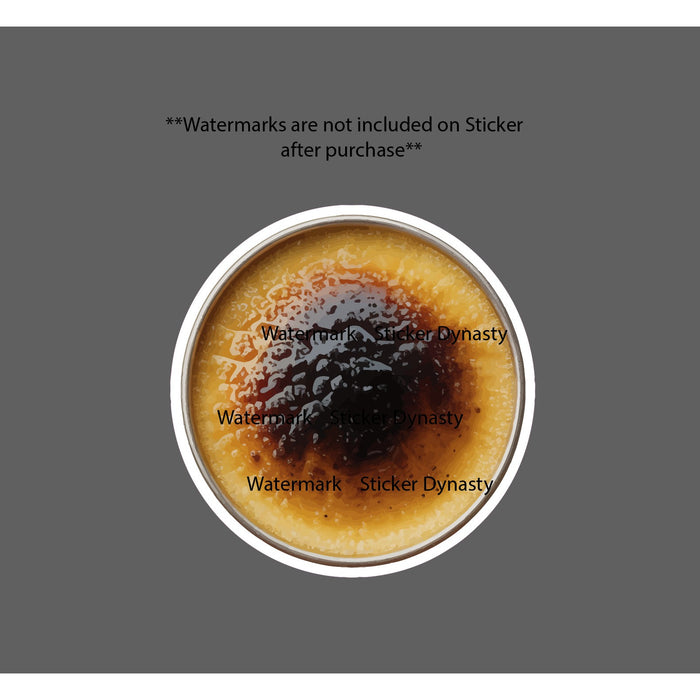 Crème Brûlée Sticker Waterproof Decal Dessert Coffee Cafe Food Drink Gift NEW