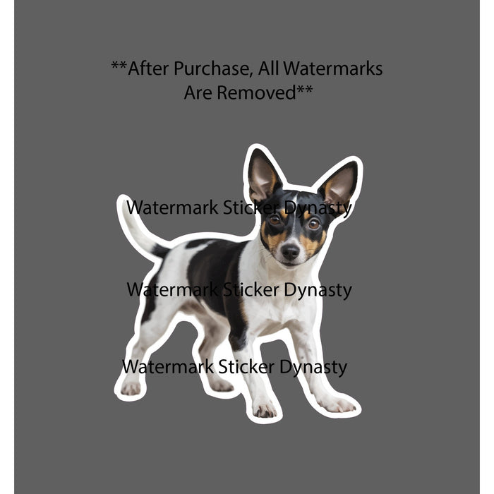 Rat Terrier Sticker Waterproof Decal Dog Animal Pet Family Friend Gift NEW
