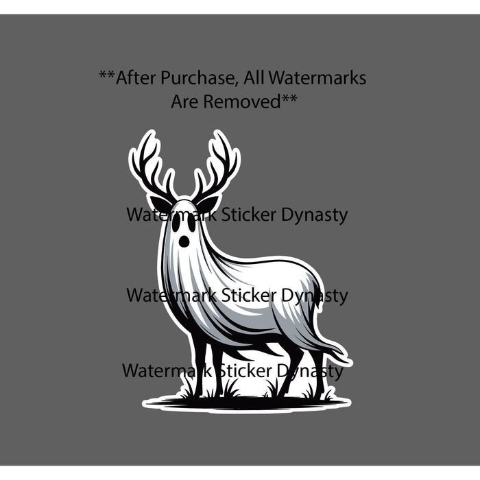 Ghost Deer Sticker Waterproof Decal Animal Outdoor Hunting Funny Humor Gift NEW