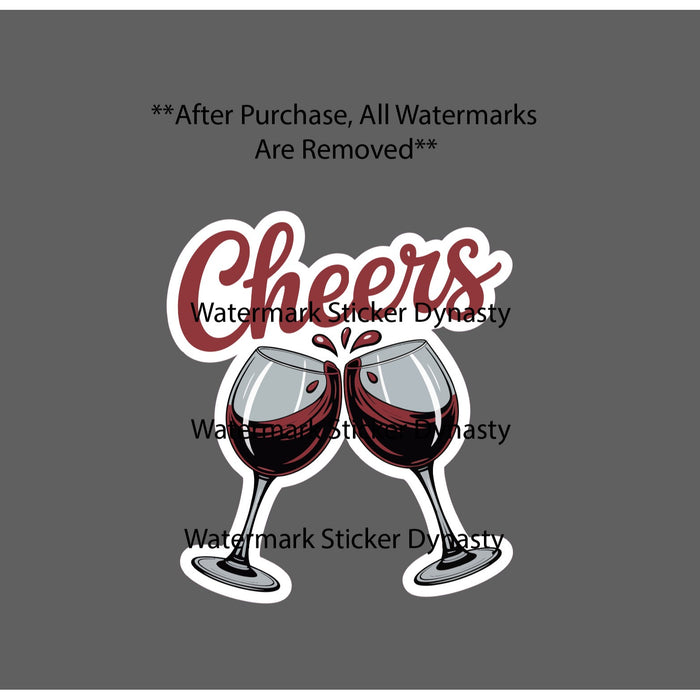 Cheers Wine Sticker Waterproof Decal Drink Party Celebration Gift NEW
