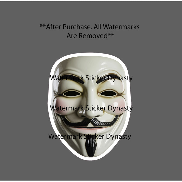 Anonymous Mask Sticker Waterproof Decal Computer Hacker Hacking Power Gift NEW