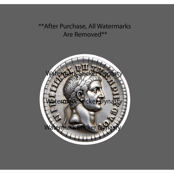Roman Denarius Sticker Waterproof Decal Denarii Silver Coin Rome Gift NEW