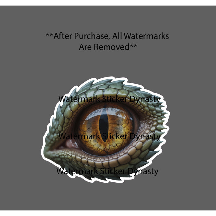 Dragon Eye Sticker Waterproof Decal Realistic Fantasy Lizard Movie Book Gift NEW
