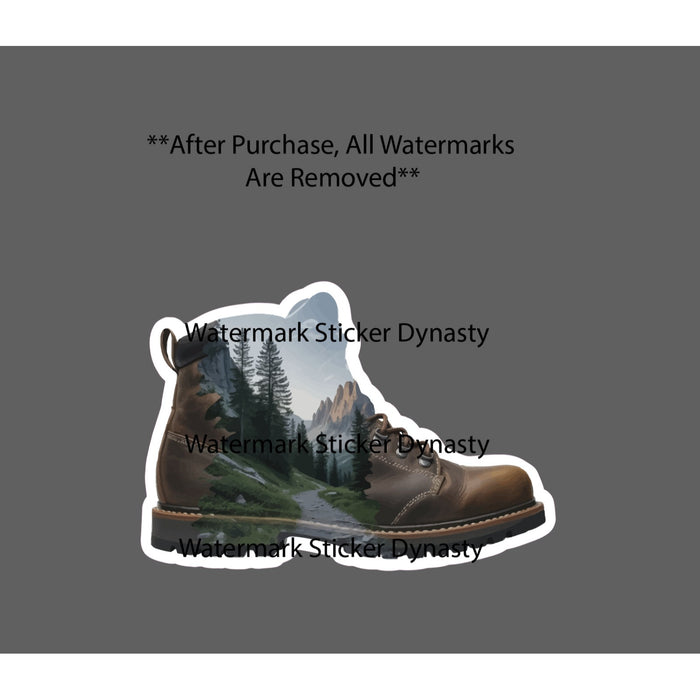 Hiking Boot Sticker Waterproof Decal Outdoors Nature Scene Wildife Gift NEW