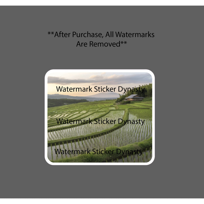 Rice Paddy Scene Sticker Waterproof Decal Farm Farmland Agriculture Gift NEW