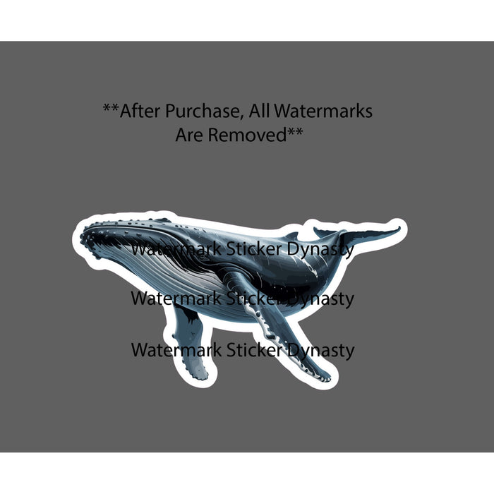 Humpback Whale Sticker Waterproof Decal Animal Ocean Wildlife Gift NEW