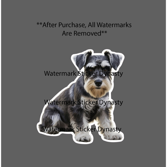 Schnauzer Sticker Waterproof Decal Dog Breed Animal Pet Family Gift NEW