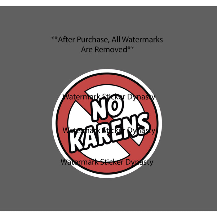 No Karens Sticker Waterproof Decal Karen Quote Funny Woman Humor Gift NEW