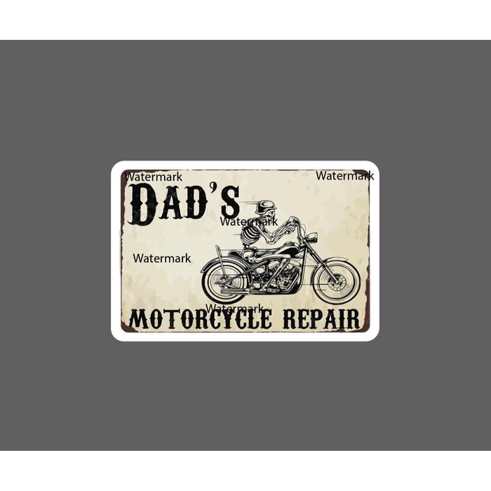 Motorcycle Repair Sticker Dad Waterproof