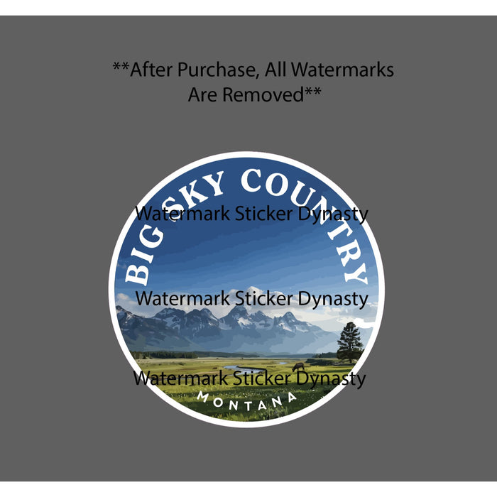 Big Sky Country Sticker Waterproof Decal Montana State Outdoor Travel Gift NEW