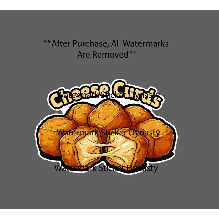 Cheese Curds Sticker Waterproof Decal Wisconsin Dairy Food Snack Gift NEW