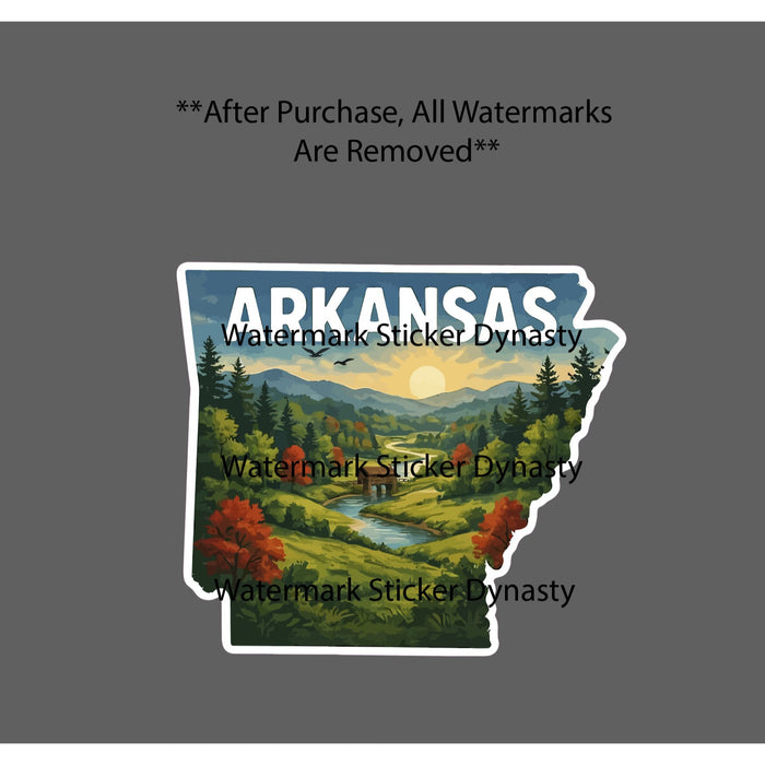 Arkansas Sticker Waterproof Decal Nature Scene Wild South America Gift NEW