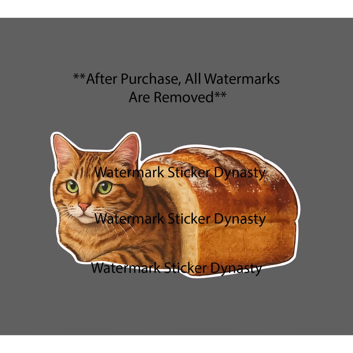 Cat Loaf Sticker Waterproof Decal Bread Loafing Quote Funny Humor Cute Gift NEW