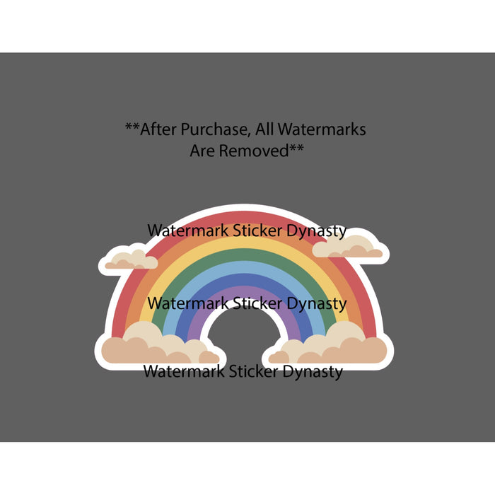 Rainbow Sticker Waterproof Decal Cartoon Art Outdoor Nature Cloud Gift NEW