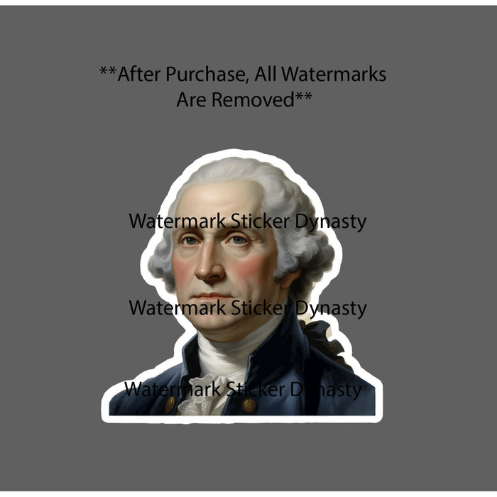 George Washington Sticker Waterproof Decal President USA America Gift NEW