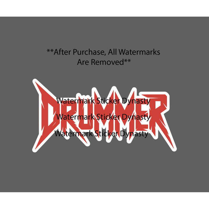 Drummer Sticker Waterproof Decal Drums Music Band Rock Metal Gift NEW