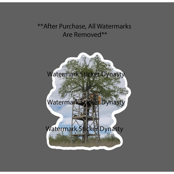 Hunting Stand Sticker Waterproof Decal Deer Tree Outdoor Camo Gift NEW