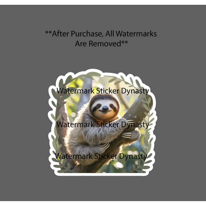 Sloth Sticker Waterproof Decal Tree Animal Outdoor Nature Wildlife Cute Gift NEW