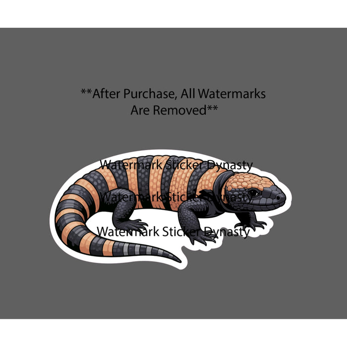 Gila Monster Cartoon Sticker Waterproof Decal Animal Lizard Nature Gift NEW